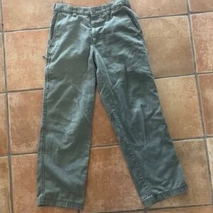 Mens Olive Green Dockers Iconic Flat front Straight Leg Cargo Pants 30x30